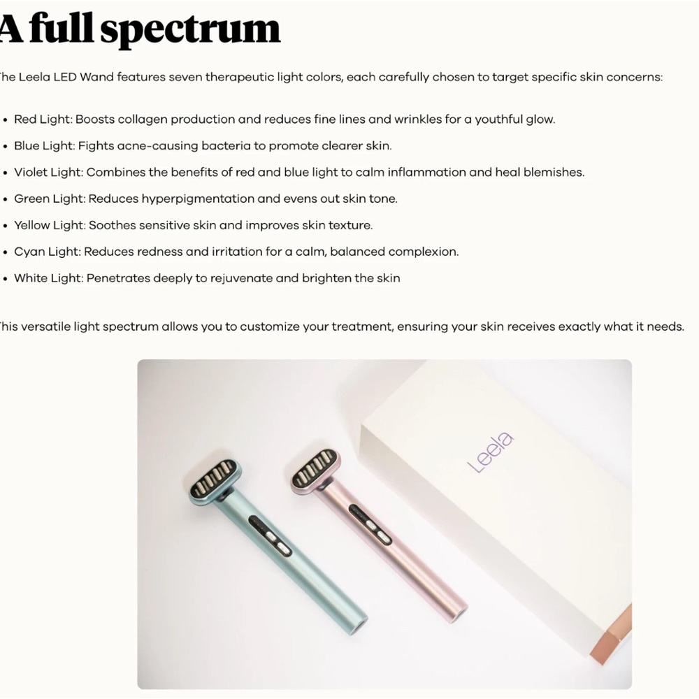 Leela LED Wand for Face from Aveda Juut Salon